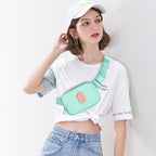 Gitus Belt Bag Fanny Pack Crossbody Bags with Initial Letter Patch Cute Stuff Birthday Gifts for Teenager Girls Trendy Preppy Stuff for Teen Girls Cool Stuff for Teens (Mint Green-O)