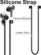 A-Focus Galaxy Buds 3 Pro Anti-Slip Kit Replacement Ear Hooks Sport Ear Tips Non-Slip Silicone Eartips and Covers Gel Wings Ergonomic Design Strap Compatible with Samsung Galaxy Buds 3 Pro Black