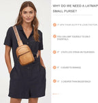 LATMAP Sling Bag For Women Faux Leather Small Casual Daypack Backpack Fanny Pack Crossbody Chest Bags Purse