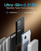 MOMAX Magnetic Wireless Power Bank 5000mAh, Ultra-Slim 0.3" MagSafe-Compatible Portable Charger, 20W USB-C PD Fast Charging, for iPhone 17/16/15/14/13/12 Series, Samsung Galaxy & Google Pixel