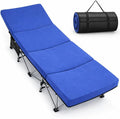ABORON Camping Cot with 2in Memory Foam Mattress, 900LBS Heavy Duty Sleeping Cot for Adults, Extra Wide Sleeping Cot, 1200D Double Layer Oxford Cot for Camping, Guest, Office Nap