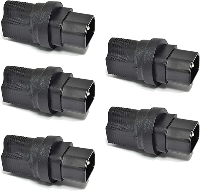 Ceptics IEC USA NEMA 5-15R to IEC 60320-C14 Adapter Plug - ETL Certified - Industrial Grade (IG-320-5PK),Black