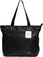 ESVAN Original Floral Tote Bag Large Shoulder Bag with Multi Pockets for Gym Travel Beach Daily Bags