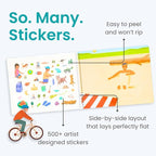 Spending Time with Grandpa 500+ Kids Sticker Book by Cupkin Fun Toddler Travel Activity Coloring and Sticker Book, Road Trip Essentials, 12 Coloring Pages & Scenes for Ages 2–8 Years