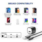 iPhone Charger 2Pack [Apple MFi Certified] 6FT Fast Charging USB to Lightning Cable with USB Charger for iPhone,Apple USB Wall Charger Travel Plug Block for iPhone 14/13/12/11/XS/XR/X/8/7/SE 2022/iPad
