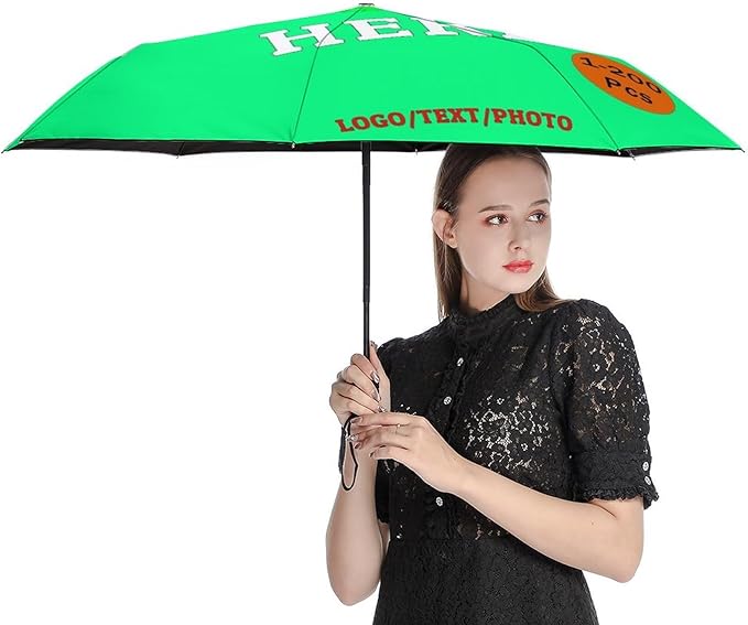 Custom Umbrellas Personalized Umbrella with Pictures Logo Text Customize Foldable Umbrella Compact Travel Umbrella Gifts for Men Women