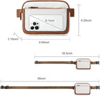 Mini Belt Bag for Women, RFID Small Fanny Pack, Womens Fashion Waist Packs with Extender Strap, Crossbody Bum Bags