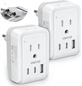 2 Pack Switzerland Travel Plug Adapter, VINTAR Foldable Type J Adapter Switzerland with 2 AC Outlets 3 USB Ports(2 USB C), Switzerland Power Adapter for US to Switzerland Rwanda Liechtenstein