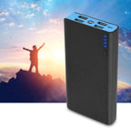 KIMISS 20000mAh Ultra Large Capacity Mobile Power Bank Case DIY Kit with 4 USB Output, Fast Charge, LED Power Display, Full - Blue (B)