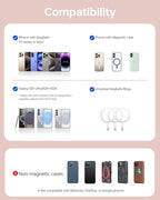 ULiXWH 10,000mAh for MagSafe Power Bank Ultra Slim, Magnetic Wireless Charger with USB-C Cable, Fast Charging Portable Battery for iPhone 17 Pro Max/17 Pro/Air/16/15/14/13, Rose Gold
