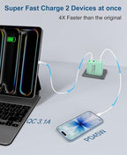 90W GaN USB C Charger Block [2 Pack],6-Port USB C Wall Charger Fast Charging 45W PD Power Adapter for MacBook Air/iPad Pro/iPhone 17Pro Max/Samsung Galaxy S24 Ultra/Tabs for Home Travel
