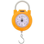 OUNONA Portable Luggage Weight Scale with Hook, High Precision Compact Spring Hanging Scale for Travel and Home Use, Small Electronic Suitcase Weighing Device with Display, Yellow