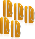 Aluminum Luggage Tags, Luggage Tag Holders for Travel Luggage Baggage Identifier by Ovener (5Pack Gold)