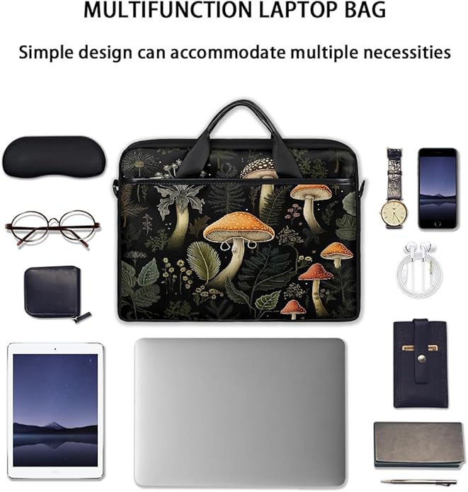Laptop Shoulder Bag for Women Men, Waterproof Computer Case Messenger Bag Briefcase for Business Office Travel