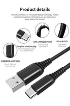 (3 Pack - 10ft USB Type C to USB A Cables - QC Fast Charging 10 feet Braided Cords Compatible with iPhone 15, MacBook Pro, iPad mini 6, Air 4, Galaxy S23, Note, Pixel, Moto Edge Android