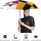 AMRANDOM Travel Folding Umbrella Automatic Open Tri-Fold For Car Rain Outdoor Use For Car Rain Outdoor Use With Black Anti-Uv Coating