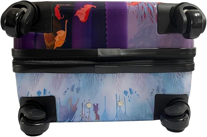 Fast Forward 20 Inches Frozen Suitcase For Kids - Hard Sided Tween Spinner Travel Trolley Kids Suitcase For Girls With Wheels