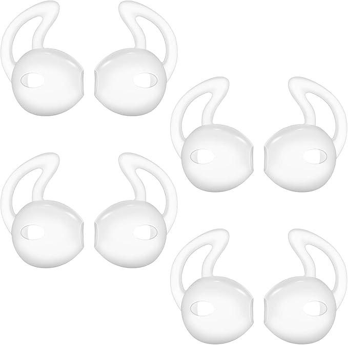 Lunies Earpods Covers Anti-Slip Silicone Soft Sport Earbud Tips for iPhone 6S/6 Plus/5S/5C/5 Earbuds Comfortable 4 Pairs Clear