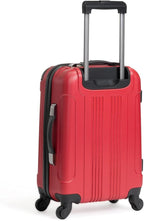 Kenneth Cole REACTION Out of Bounds Lightweight Hardshell 4-Wheel Spinner Luggage, Scarlet Red, 20-Inch Carry On