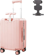 20" Ride-On Luggage with Child Seat, Hardside Carry-On Suitcase with 360° Silent Spinner Wheels, TSA Lock, & Dual Telescoping Handles for Kids & Adults & Busy Moms