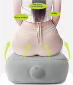 Inflatable Travel Leg Up Foot Rest Pillow for Muscle Relief Cushions with Press Air Pumps for Home Office and Travel