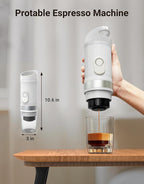 Portable Electric Espresso Machine, 3 IN 1 Self-Heating Travel Coffee Maker for Ground Coffee, NS Capsule&DG Capsule, 20 Bar Portable Coffee Maker with 9600mAh Battery for RV, Hiking, Office, Camp