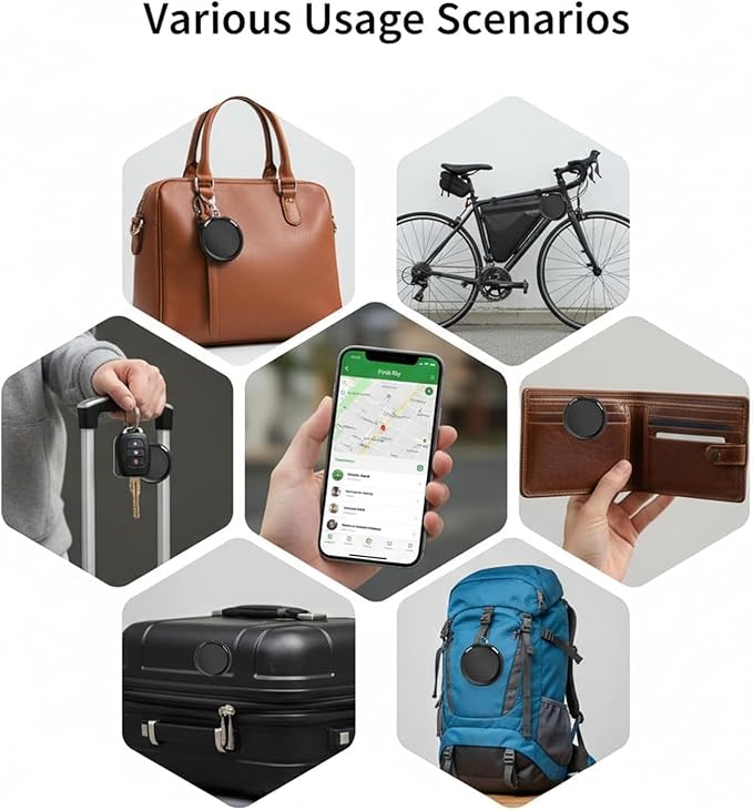 No Subscription GPS Tracker for Vehicles Work with Find My(iOS Only) Real-Time Mini Tracker Tags Global Coverage Hidden Car Location Tracking Tags Device with Magnetic Case No Monthly Fee Required