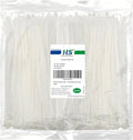 HS White Nylon Cable Ties 12 Inch Zip Ties (1000 Pack) 50 LBS Heavy Duty Clear Zip Ties 12in Plastic Ties Straps for Electrical,Christmas,Weding Fastening