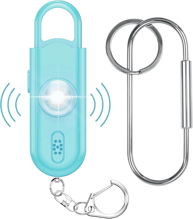Personal Safety Alarm for Women Girls, 130dB Loud Siren + LED Light, Stylish Keychain, Easy-Pull Emergency Self-Defense for Night Safety, Running, Travel, College Students Self Defense Device Gift