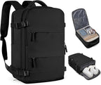 coofay Travel Backpack For Women Men Airline Approved Carry On Backpack Flight Approved Waterproof Sports Luggage Backpack Casual Daypack Small Hiking Backpacks Black Backpacks