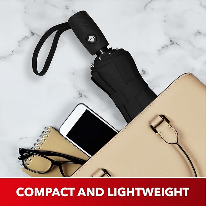 Repel Windproof Travel Umbrella - Compact & Withstands Winds up to 100MPH , Strongest Premium Auto Folding Umbrella for Rain and Sun - Durable, Light & Portable for Women & Men , Fits Backpack & Cars