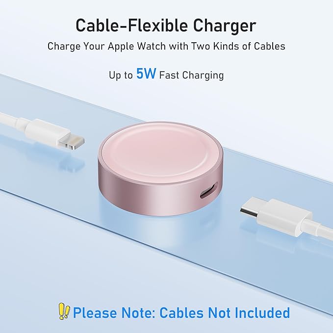 Elebase for Apple Watch SE 3 USB C Charger,5W Magnetic USBC Apple Watch Charging Adapter,Wireless iWatch Charger Dock Type C & iPhone Power Port for iWatch Series 11 10 9 8 7 6 SE Ultra 3,42/46/44mm