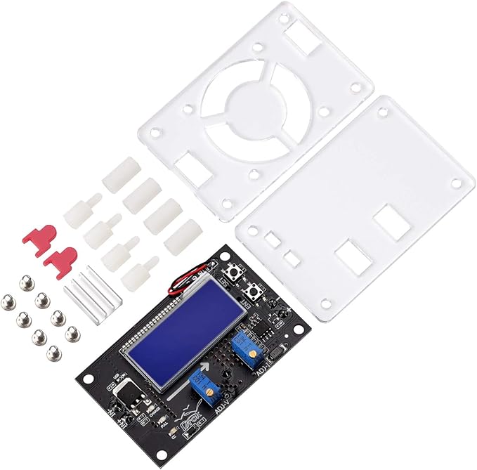 DROK DC Voltage Regulator Adjustable - 2pcs LCD Display Boost Converter 6-30V to 7-32V 5A, 12v to 24v DC Step Up Converter with Protective Case