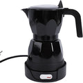 Electric Mocha Pot, 3 Cup Aluminum Machine Portable Electric Italian Cuban Coffee Maker with Detachable Base, Mocha Maker for Home Travel Office (Black)