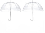 Clear Bubble Umbrella - Automatic Opening Clear Dome Umbrella with the Stylish J-Shaped Handle for Men and Women, Wedding, Outings and Large Group Gatherings, Graduations, Proms, or Daily City Walks