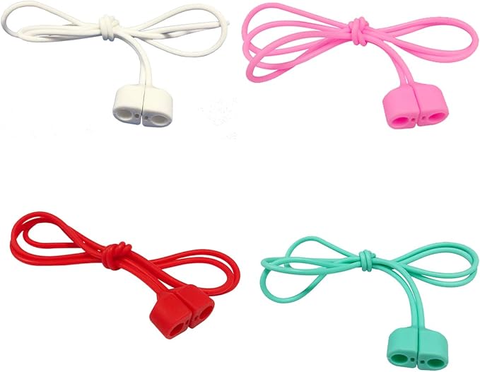 Magnetic Anti-Lost Straps for AirPods,Colorful Soft Silicone Sports Lanyard, Neck Rope Cord