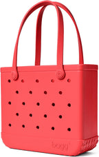 BOGG BAG Medium Tote – 15” x 12.5” x 5” – Durable, Washable, Tip-proof – Beach, Pool, Boat, Work, Sports (Coral Me Mine)