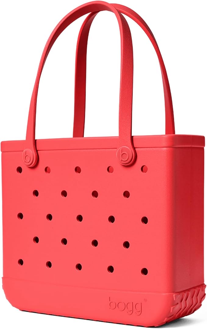 BOGG BAG Medium Tote – 15” x 12.5” x 5” – Durable, Washable, Tip-proof – Beach, Pool, Boat, Work, Sports (Coral Me Mine)