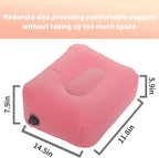 Inflatable Foot Rest Pillow for Travel,Kids Airplane Bed,AdjustableAir Travel Essentials,Car, Office, Home - Fast Inflation （Pink