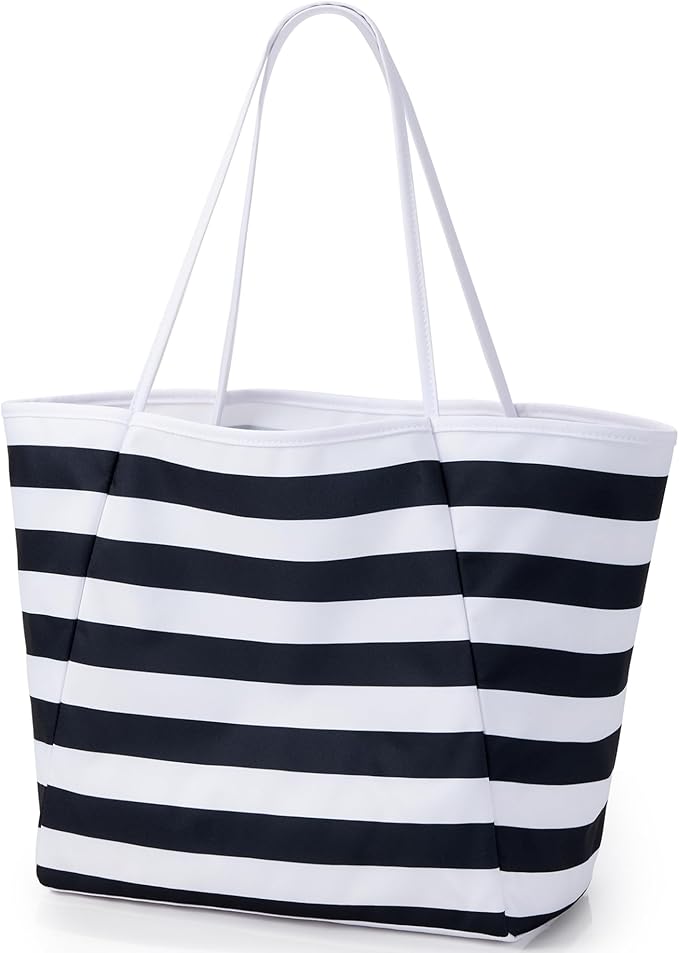 KALIDI Beach Tote Bag Women Large Waterproof Sandproof Shoulder Handbag Packable Grocery Bag Hobo Purse for Picnic Vacation