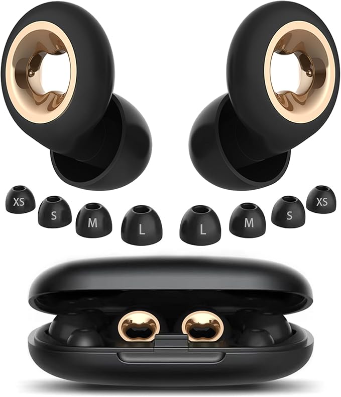 Sleeping Ear Plugs: 45DB Noise Cancelling Ultra-Comfy Reusable Ear Plug- Silicone Hearing Protection for Concerts & Travel & Snoring-Silicone Hearing Protection Earbuds with 8 Eartips