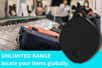 Unlimited Range GPS Tracking Device Item Locator for Car, Purse, Pet, Key Work with Apple Findmy No 3rd App Needed (Black)