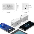 HITRENDS - Multi Plug Outlet, 3 Outlet Wall Plug Expander, 15A Outlet Splitter, Suitable for Living Rooms and Bedrooms (3 Pack)