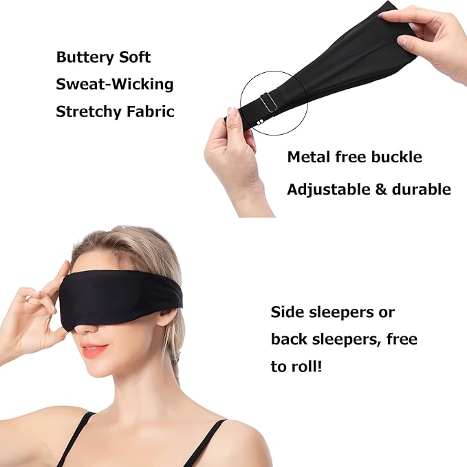 ALASKA BEAR Sleep Mask Personalized Comfort for Men and Women Total Blackout Eye Mask for Sleeping/Napping, Machine Washable (I Love Naps)