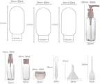 11pcs Travel Bottles for Toiletries, TSA Approved Travel Size Toiletries Containers Kit, Leak Proof Squeezable Travel Toiletry Liquid Bottles, Refillable Containers for Shampoo Conditioner Lotion