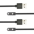 2-Pack 3.3FT Smart Watch Charger Magnetic 2Pin USB Charging Cable for Veryfitpro Letsfit Willful YAMAY SW023 ID205L SW021 ID205U ID205S SW025 Uwatch 3S