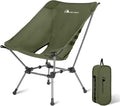 MOON LENCE Portable Camping Chair Plus, Larger & Roomier, Compact and Lightweight Still, Folding Chair for Backpacking & Hiking, 330Lbs Capacity (Moss Green)