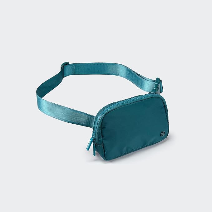 Pander Two Way Zipper Fanny Pack Nylon Everywhere Belt Bag for Women, Water Repellent Waist Packs, Crossbody Bags with Adjustable Strap (Teal Blue).