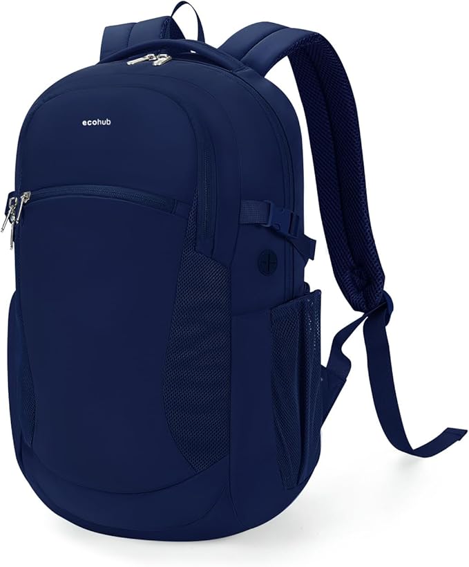 ECOHUB 17" Laptop Backpacks with Laptop Compartment Work Backpack Women Lightweight & Water Resistant Travel Backpack, Blue