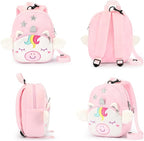 mibasies Toddler Backpacks for Girls 2-4: Plush Backpack -3D Animal Cartoon Mini Travel Bag -10 inch Toddler Backpack Leash